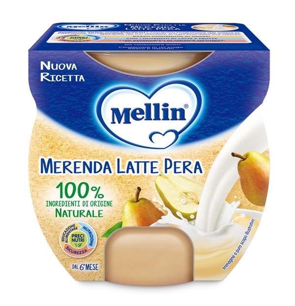 MELLIN MERENDA LATTE PERA 2 X 100 G - Farmacia Puddu Baire S.r.l.