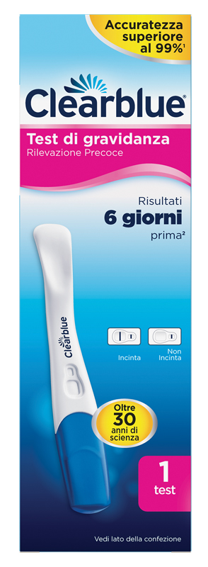 TEST DI GRAVIDANZA CLEARBLUE RILEVAZIONE PRECOCE 1 PEZZO - Farmacia Puddu Baire S.r.l.