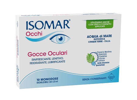 ISOMAR OCCHI GOCCE OCULARI ALL'ACIDO IALURONICO 0,20% 10 FLACONCINI - Farmacia Puddu Baire S.r.l.