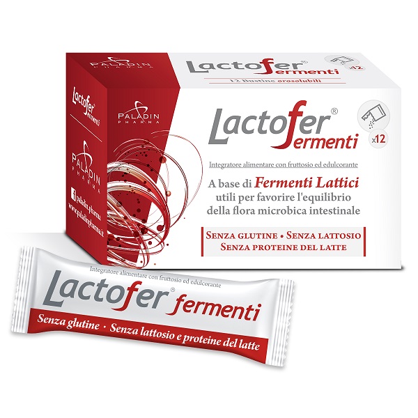 LACTOFER FERMENTI 12 BUSTINE OROSOLUBILI - Farmacia Puddu Baire S.r.l.