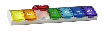 SUPAIRBOX PORTAPILLOLE SETTIMANALE 1X7 ARCOBALENO - Farmacia Puddu Baire S.r.l.