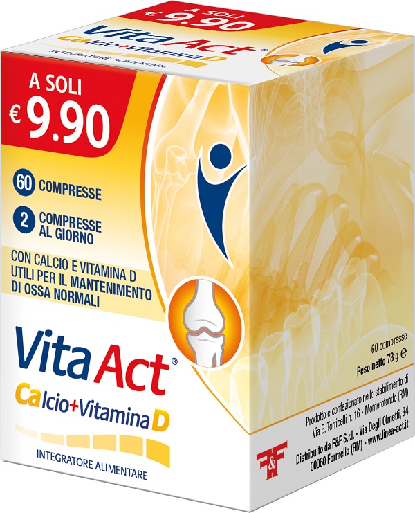 CALCIO + VITAMINA D ACT 60 COMPRESSE - Farmacia Puddu Baire S.r.l.