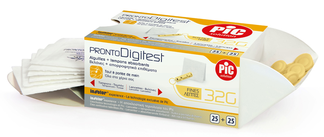 LANCETTE PUNGIDITO PIC DIGITEST GAUGE 32 25 PEZZI - Farmacia Puddu Baire S.r.l.