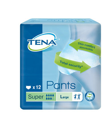 PANNOLONE PULL UP TENA PANTS SUPER TAGLIA LARGE 12 PEZZI - Farmacia Puddu Baire S.r.l.