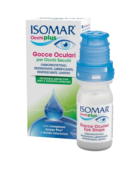 ISOMAR OCCHI PLUS GOCCE OCULARI PER OCCHI SECCHI ALL'ACIDO IALURONICO 0,25% 10 ML - Farmacia Puddu Baire S.r.l.