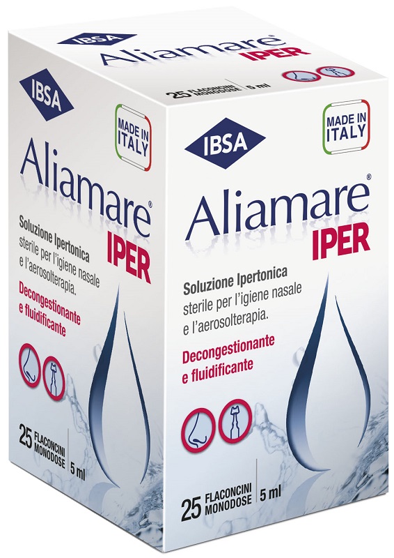 ALIAMARE IPER 25 FLACONCINI IPERTONICI DA 5 ML - Farmacia Puddu Baire S.r.l.