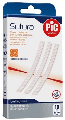 CEROTTO PER SUTURA PIC SOLUTION 6 X 100 MM 10 PEZZI - Farmacia Puddu Baire S.r.l.