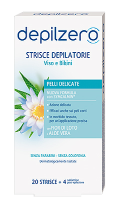 DEPILZERO STRISCE VISO E BIKINI 20 PEZZI - Farmacia Puddu Baire S.r.l.
