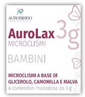 MICROCLISMI PER BAMBINI AUROLAX 6 CONTENITORI 3 G - Farmacia Puddu Baire S.r.l.
