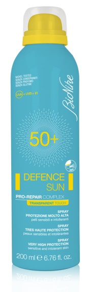 BIONIKE DEFENCE SUN SPRAY TRANSPARENT TOUCH SPF 50+ 200 ML - Farmacia Puddu Baire S.r.l.