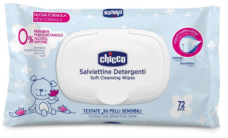 CHICCO COSMESI SALVIETTE 72 PEZZI PLAQ - Farmacia Puddu Baire S.r.l.