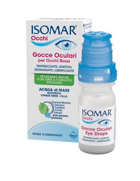 ISOMAR OCCHI GOCCE OCULARI ALL'ACIDO IALURONICO 0,20% 10 ML SENZA CONSERVANTI - Farmacia Puddu Baire S.r.l.