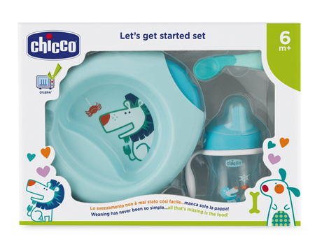 CHICCO SET PAPPA 6 MESI+ AZZURRO - Farmacia Puddu Baire S.r.l.
