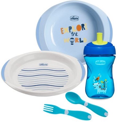 CHICCO SET PAPPA 12 MESI+ AZZURRO - Farmacia Puddu Baire S.r.l.