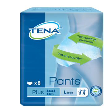 PANNOLONE PULL-UP TENA PANTS PLUS TAGLIA LARGE 8 PEZZI - Farmacia Puddu Baire S.r.l.