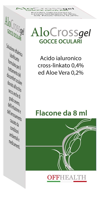 ALOCROSS GOCCE OCULARI ACIDO IALURONICO CROSS-LINKATO 0,2% E ALOE VERA 8 ML - Farmacia Puddu Baire S.r.l.