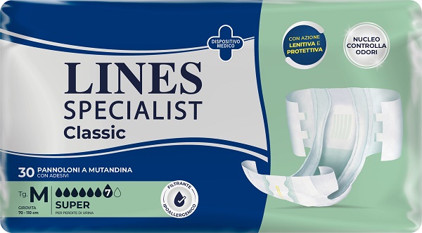 PANNOLONE A MUTANDA LINES SPECIALIST CLASSIC SUPER MM 30 PEZZI - Farmacia Puddu Baire S.r.l.