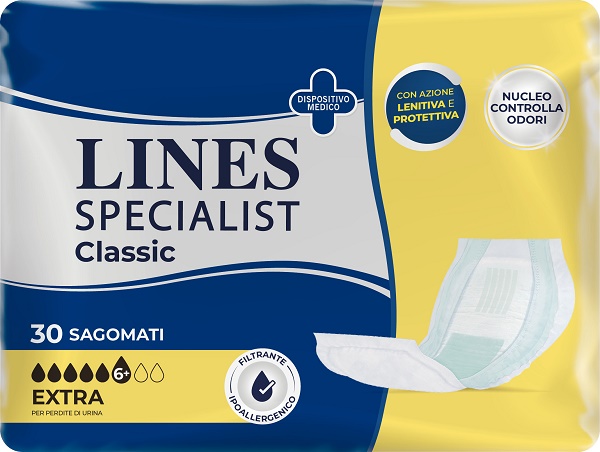 PANNOLONE LINES SPECIALIST CLASSIC SAGOMATO EXTRA 30 PEZZI - Farmacia Puddu Baire S.r.l.