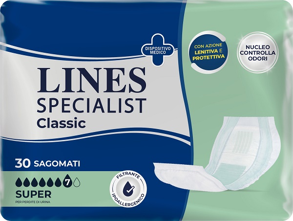 PANNOLONE LINES SPECIALIST CLASSIC SAGOMATO SUPER 30 PEZZI - Farmacia Puddu Baire S.r.l.