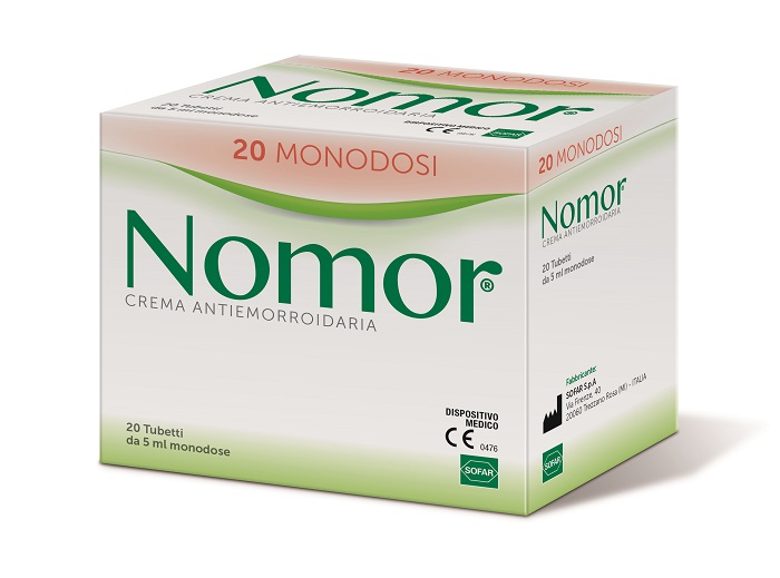 NOMOR CREMA ANTIEMORROIDARIA 20 TUBETTI MONODOSE DA 5 ML - Farmacia Puddu Baire S.r.l.