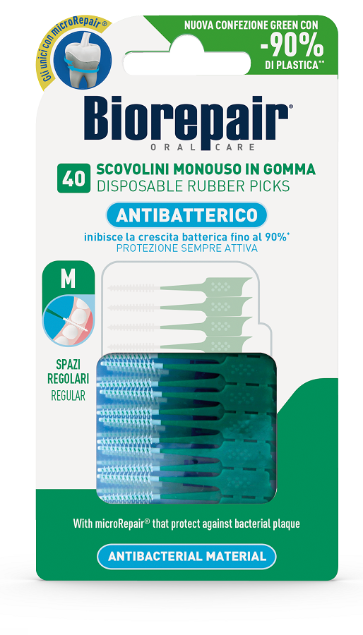 BIOREPAIR ORAL CARE ANTIBATTERICO 40 SCOVOLINI MONOUSO SPAZI REGOLARI - Farmacia Puddu Baire S.r.l.
