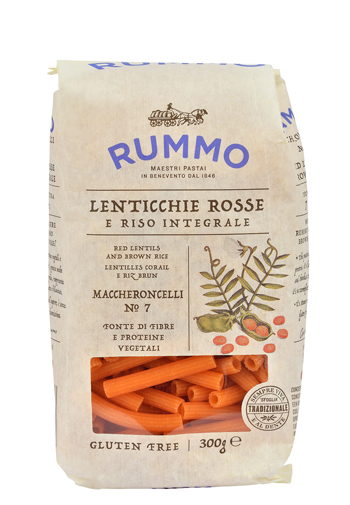 RUMMO MACCHERONCELLI N 7 LENTICCHIE ROSSE E RISO INTEGRALE 300 G - Farmacia Puddu Baire S.r.l.
