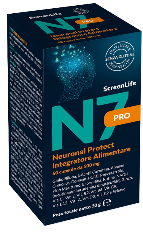 N7PRO NEURONAL PROTECT 60 COMPRESSE INTEGRATORE CEFALLE EMICRANIA MAL DI TESTA - Farmacia Puddu Baire S.r.l.