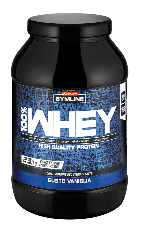 GYMLINE 100% WHEY CONCENTRATE VANIGLIA 900 G - Farmacia Puddu Baire S.r.l.