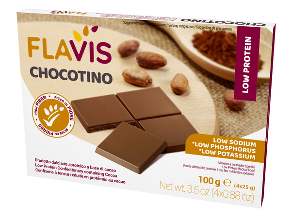 FLAVIS CHOCOTINO 4 PORZIONI DA 25 G - Farmacia Puddu Baire S.r.l.