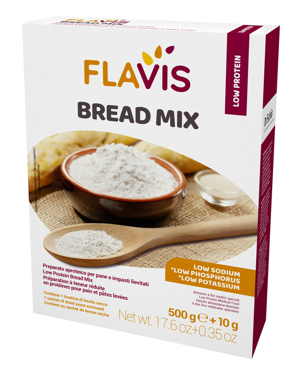 FLAVIS BREAD MIX PREPARATO PER PANE E IMPASTI LIEVITATI APROTEICI 500 G - Farmacia Puddu Baire S.r.l.