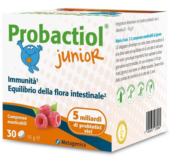 PROBACTIOL JUNIOR 30 COMPRESSE MASTICABILI NEW - Farmacia Puddu Baire S.r.l.