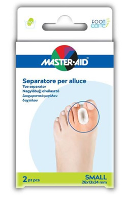 SEPARATORE DITA IN GEL MASTER-AID FOOTCARE PER ALLUCE SMALL 2 PEZZI D1 - Farmacia Puddu Baire S.r.l.