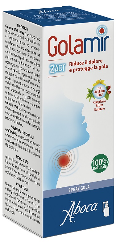 GOLAMIR 2ACT SPRAY 30 ML NO ALCOOL ADULTI E BAMBINI DA UN ANNO DI ETA' - Farmacia Puddu Baire S.r.l.