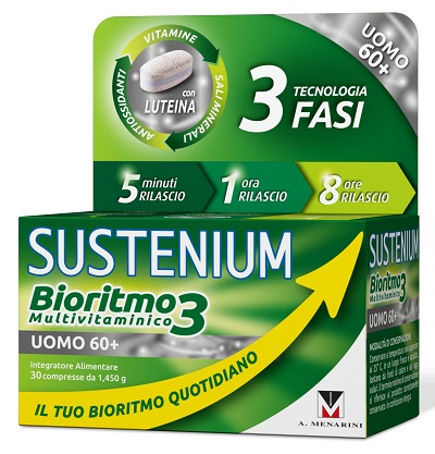 SUSTENIUM BIORITMO3 UOMO 60+ 30 COMPRESSE - Farmacia Puddu Baire S.r.l.