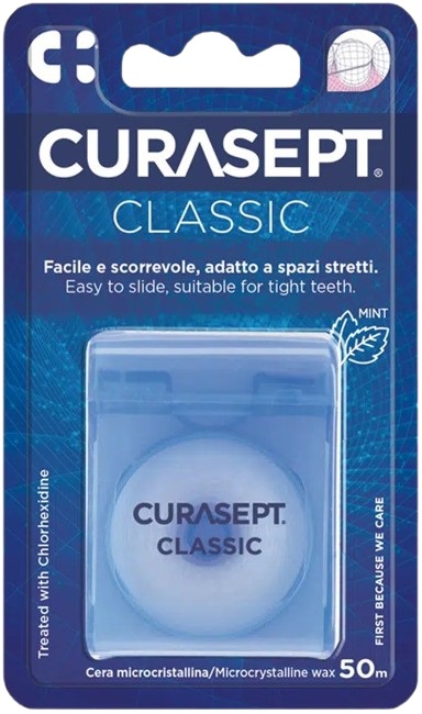 CURASEPT FLOSS CLASSIC CERATO CLOREXIDINA - Farmacia Puddu Baire S.r.l.