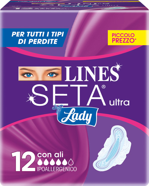 LINES SETA ULTRA LADY CON ALI 12 PEZZI - Farmacia Puddu Baire S.r.l.