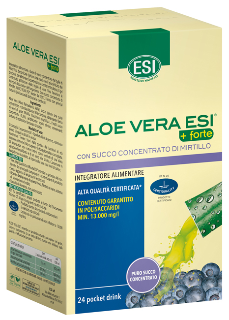 ESI ALOE VERA SUCCO + FORTE MIRTILLO 24 POCKET DRINK - Farmacia Puddu Baire S.r.l.