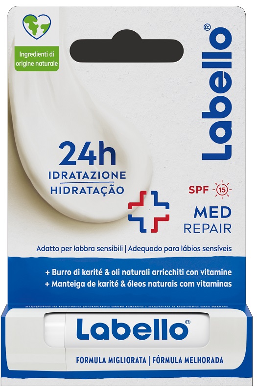 LABELLO MED REPAIR SPF15 24H IDRATAZIONE FONDENTE SULLE LABBRA 5,5 ML - Farmacia Puddu Baire S.r.l.