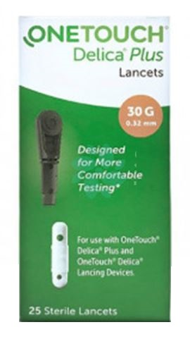 LANCETTE PUNGIDITO ONETOUCH DELICA PLUS 25 PEZZI - Farmacia Puddu Baire S.r.l.