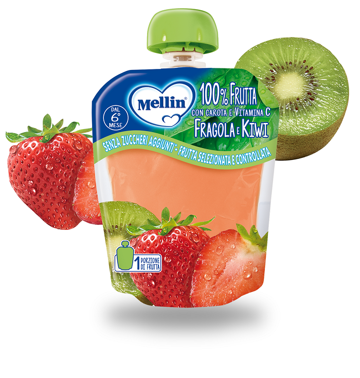 MELLIN POUCH FRAGOLA KIWI 90 G - Farmacia Puddu Baire S.r.l.