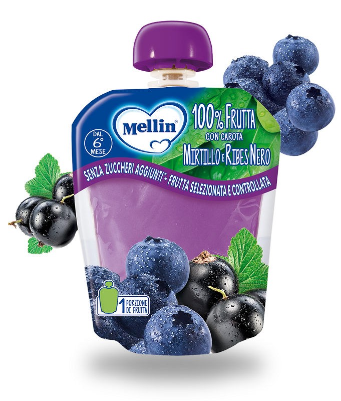 MELLIN POUCH MIRTILLO/RIBES 90 G - Farmacia Puddu Baire S.r.l.