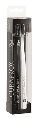 SPAZZOLINO CURAPROX WHITE IS BLACK WHITE/BLACK 2 PEZZI - Farmacia Puddu Baire S.r.l.