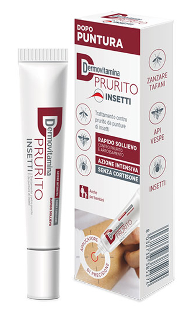 DERMOVITAMINA PRURITO INSETTI DOPO PUNTURA RAPIDO SOLLIEVO AZIONE INTENSIVA SENZA CORTISONE 15 ML - Farmacia Puddu Baire S.r.l.
