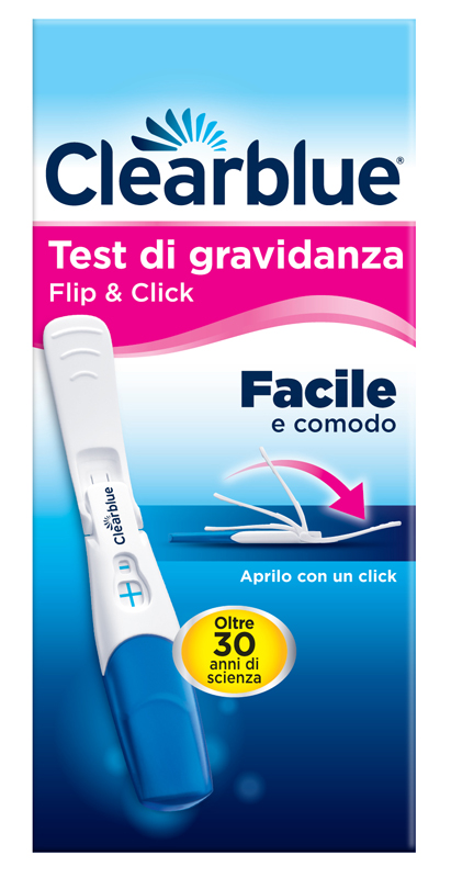 TEST DI GRAVIDANZA CLEARBLUE FLIP & CLICK 1 PEZZO - Farmacia Puddu Baire S.r.l.