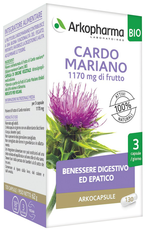 ARKO CAPSULE CARDO MARIANO BIO 130 CAPSULE - Farmacia Puddu Baire S.r.l.