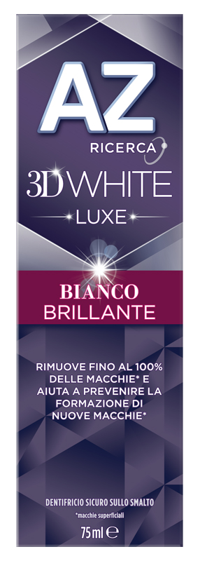 AZ 3D WHITE LUXE BIANCO BRILLANTE DENTIFRICIO 75 ML - Farmacia Puddu Baire S.r.l.