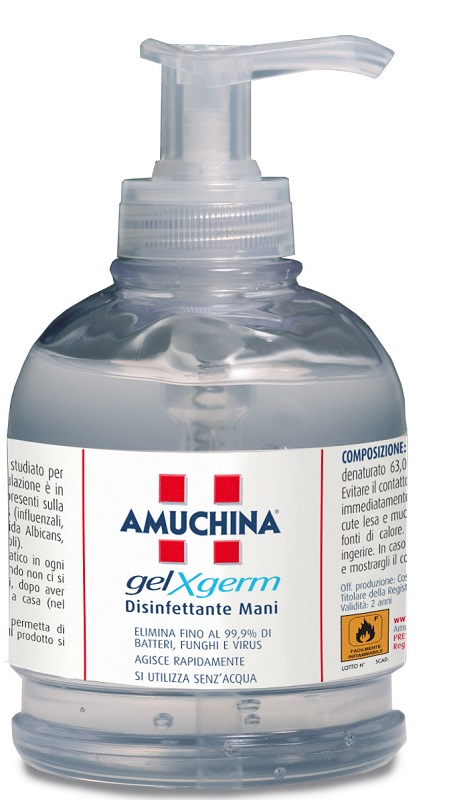 AMUCHINA GEL X-GERM DISINFETTANTE MANI 250 ML - Farmacia Puddu Baire S.r.l.