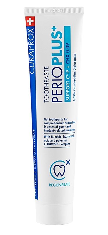 CURAPROX PERIOPLUS+ SUPPORT DENTIFRICIO CHX 0,09% 75 ML - Farmacia Puddu Baire S.r.l.