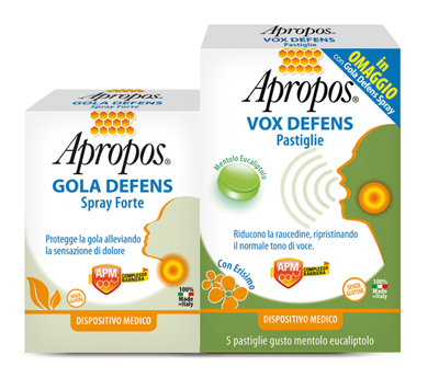 APROPOS GOLA DEFENS SPRAY FORTE + VOX DEFENS PASTIGLIE - Farmacia Puddu Baire S.r.l.