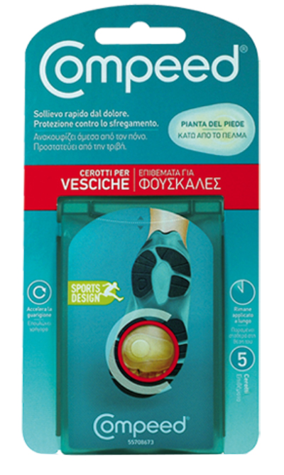 COMPEED CEROTTI PER VESCICHE PIANTA PIEDE SPORT 5 PEZZI - Farmacia Puddu Baire S.r.l.